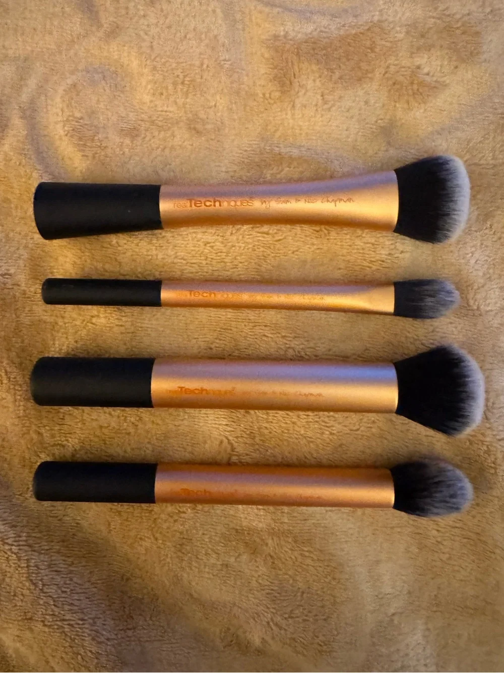 Real Techniques Copper and Black 4-Piece Makeup Brush Set